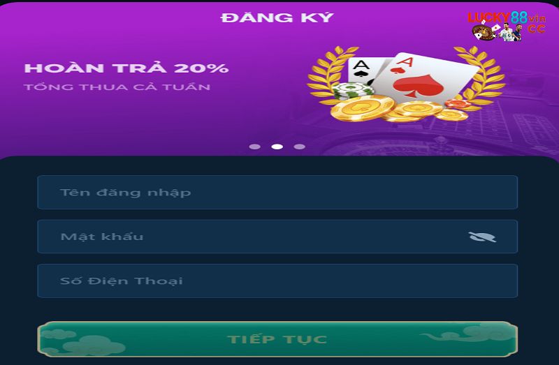 Cung cấp thông tin chính xác khi tạo tài khoản tại Lucky88